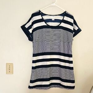 Small Motherhood Maternity Blue Fitted Short Sleeve Blouse‎